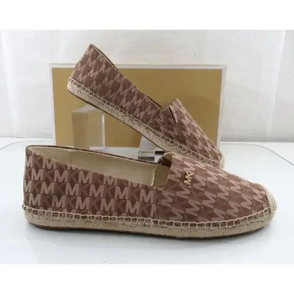Michael Kors Kendrick Slip On Espadrille Flat Shoes MK Logo